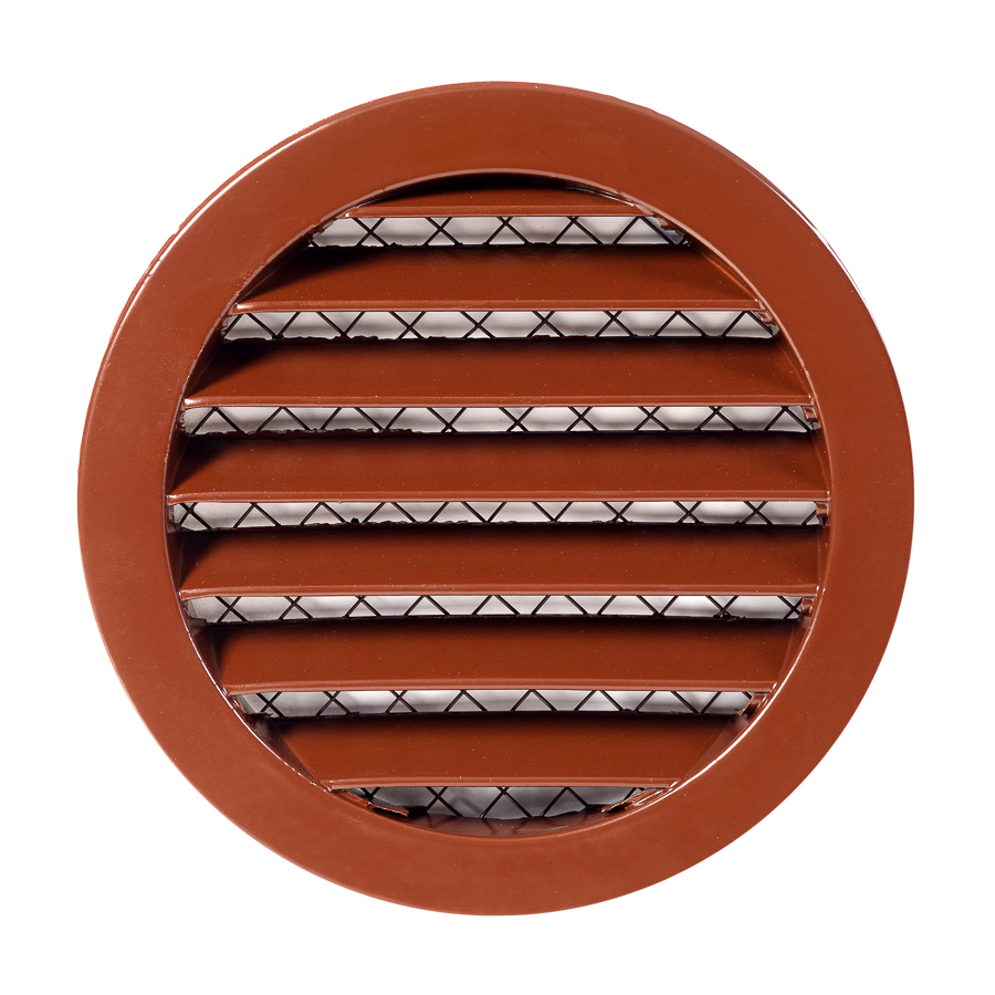 grille aluminium alloy, Ø125mm, brown