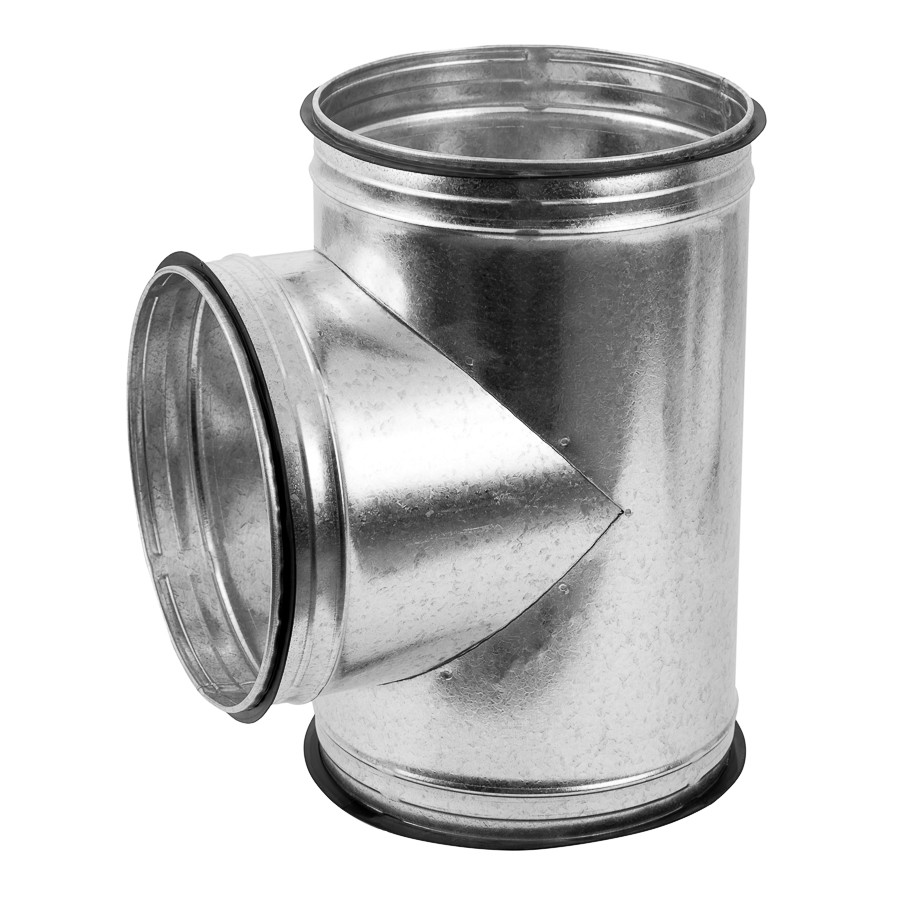 T-joint metal, Ø200-Ø200mm with rubber