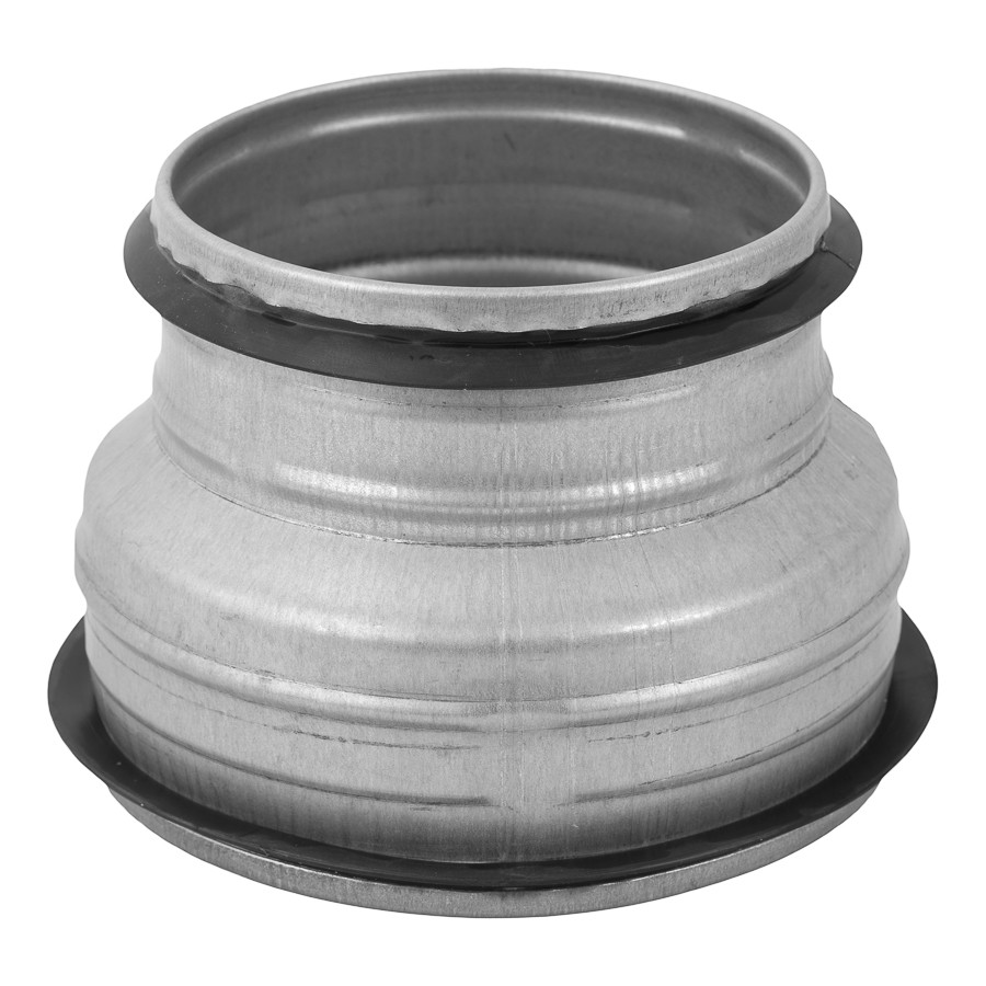 transizione di metallo, Ø125-Ø100mm, con gomme, pressate