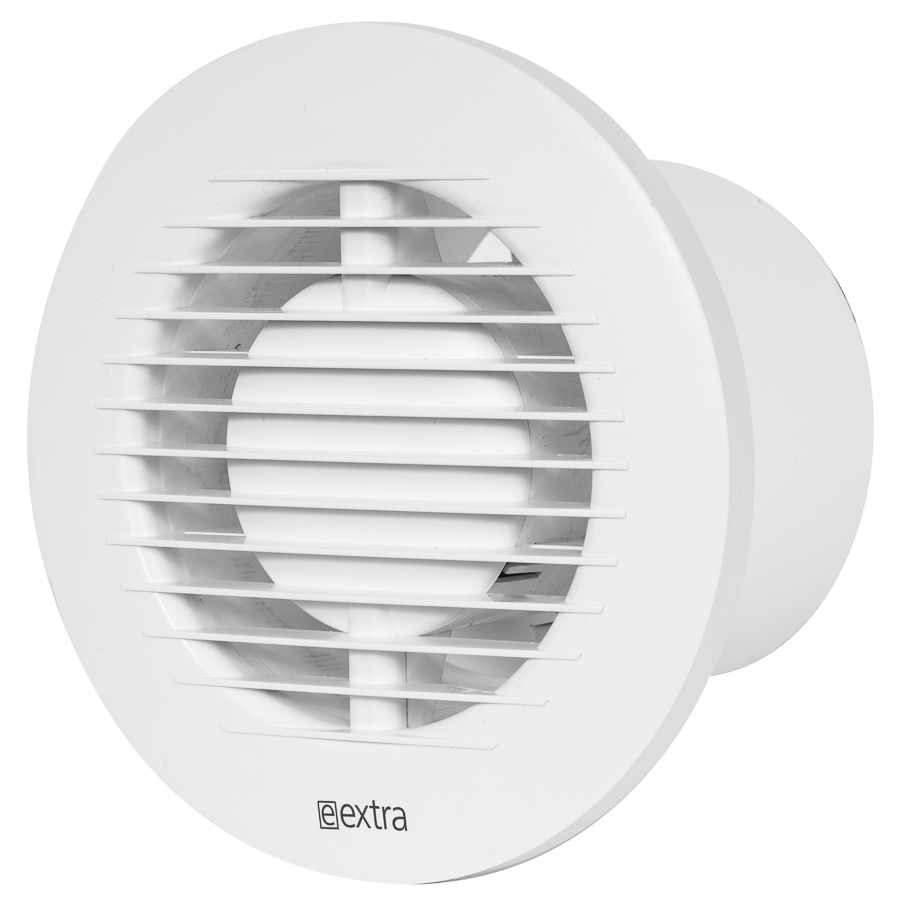 ventilador eléctrico, redondo E-EXTRA, Ø100mm, con rodamiento de bolas, temporizador