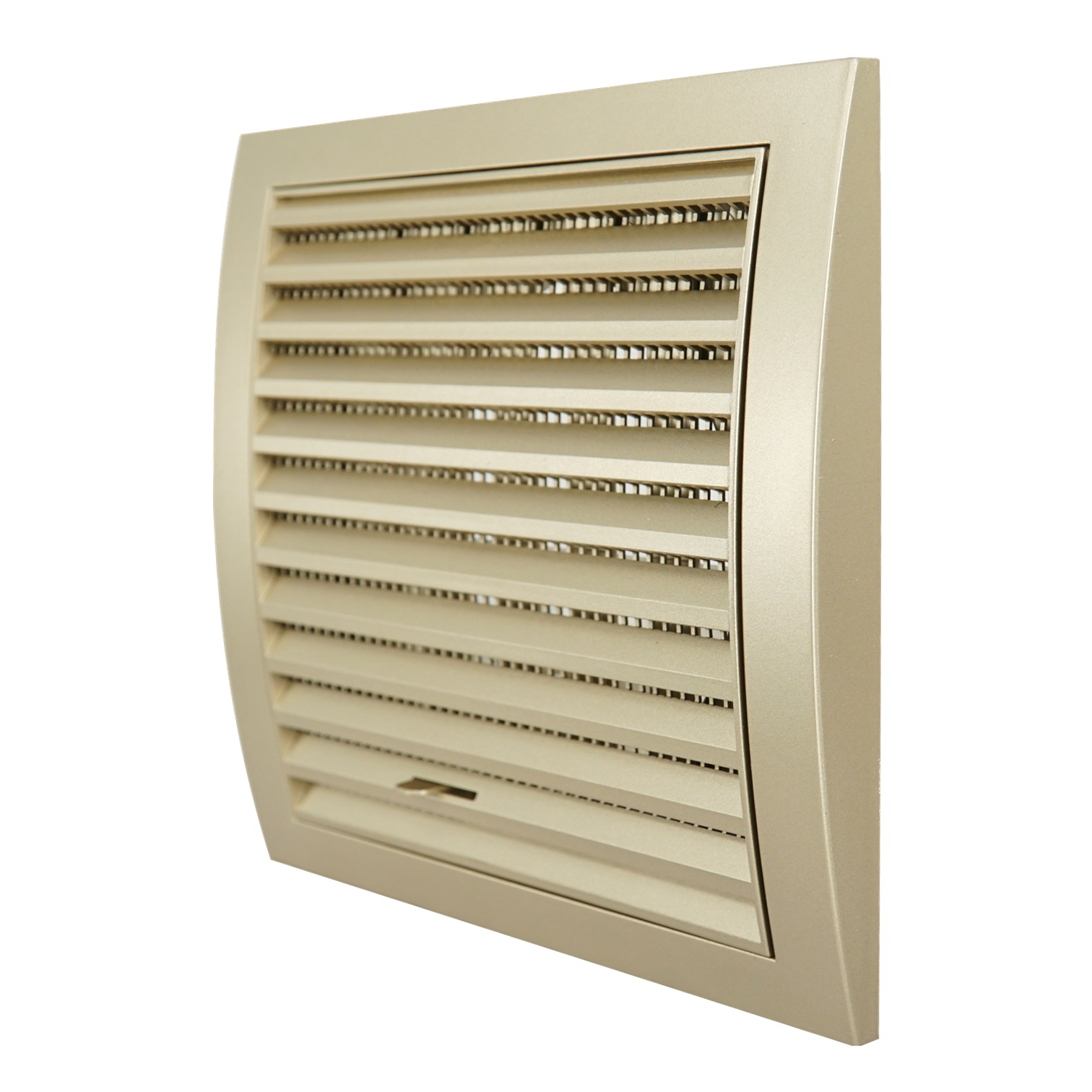 grille en plastique, 190x190mm, ajustable, or