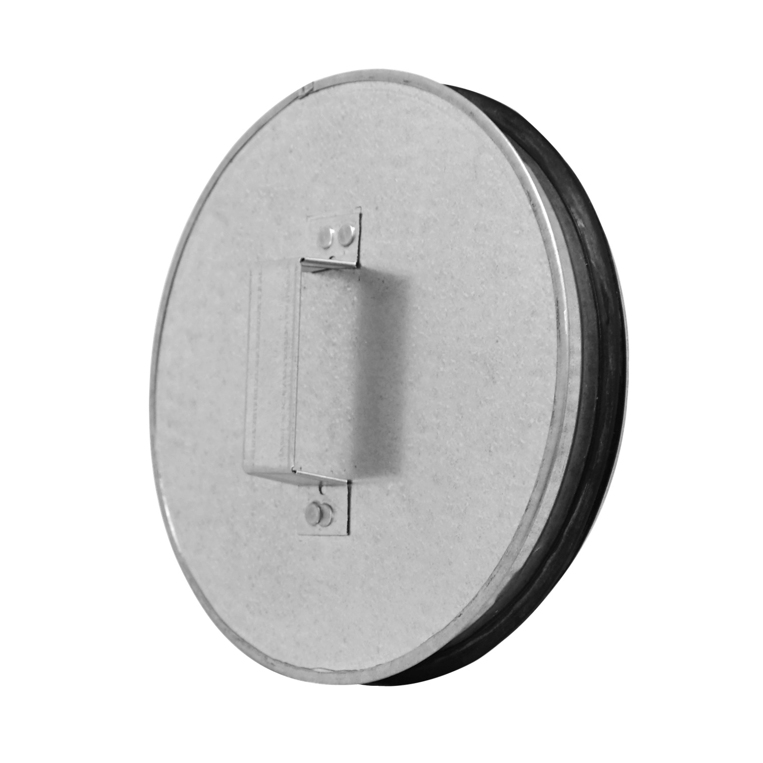 tappo per condotto con maniglia, in metallo, Ø125mm, con gomme